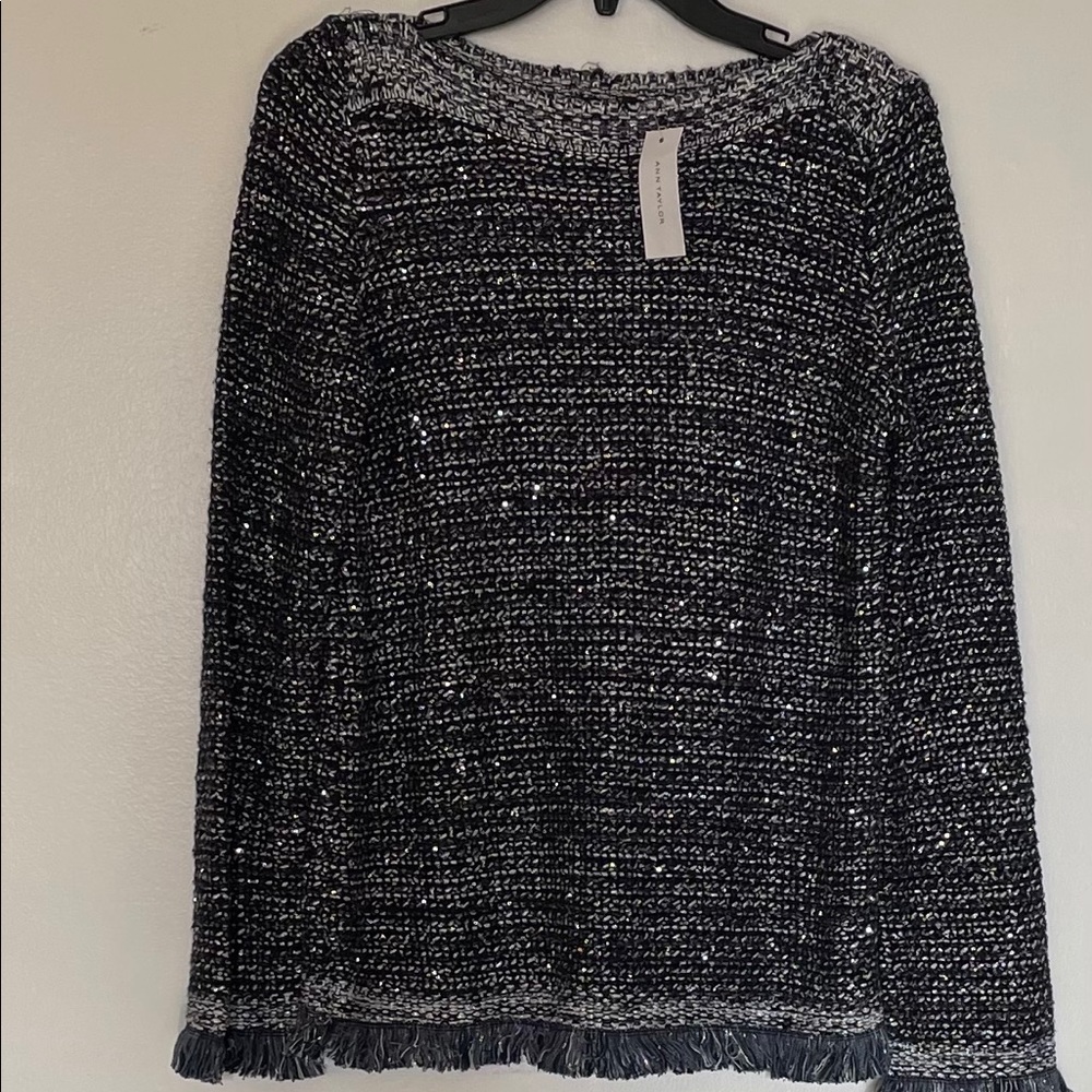 Blue and sliver top